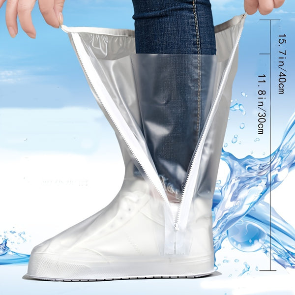Trendy Reusable High Top Waterproof Shoe Covers