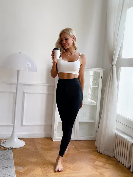 Trendy High Waist Double Protection Shapewear Pants