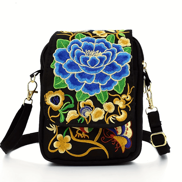 Trendy Embroidered Messenger Handbag