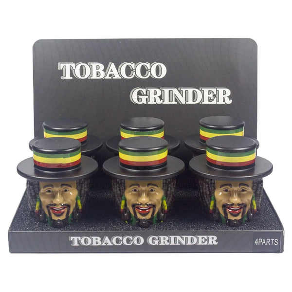 Trendy 3D Rasta Man With Dreads Herb Grinder