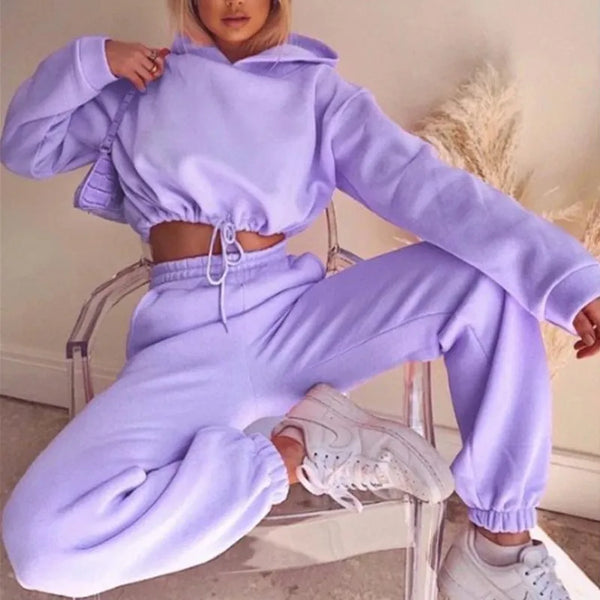 Trendy Two Piece Oversized Sports Tracksuit - TrendsetterbyTracy Boutique