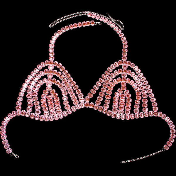 Trendy Bedazzled Jewelry Bra