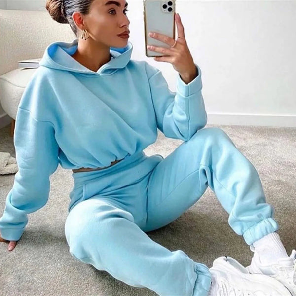 Trendy Two Piece Oversized Sports Tracksuit - TrendsetterbyTracy Boutique