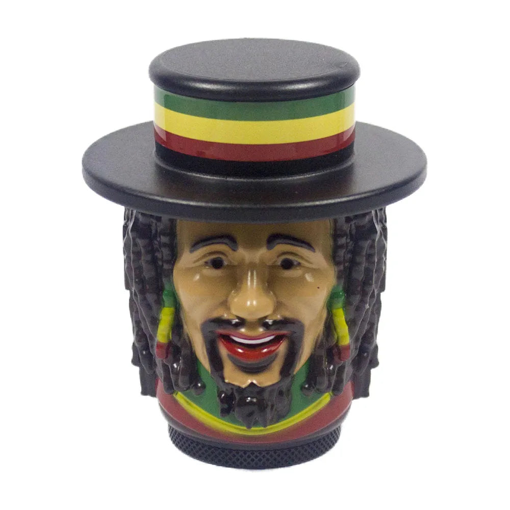 Trendy 3D Rasta Man With Dreads Herb Grinder