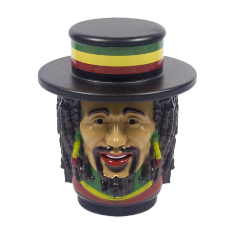 Trendy 3D Rasta Man With Dreads Herb Grinder