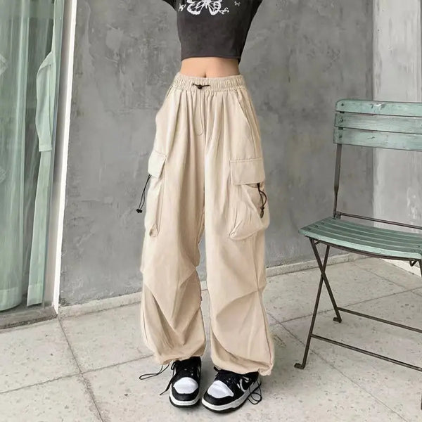Trendy Casual Low Waist Baggy Cargo Joggers