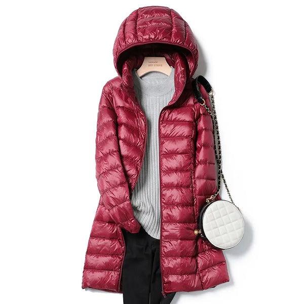 Trendy Puffer Long Jacket With Detachable Hood - TrendsetterbyTracy Boutique