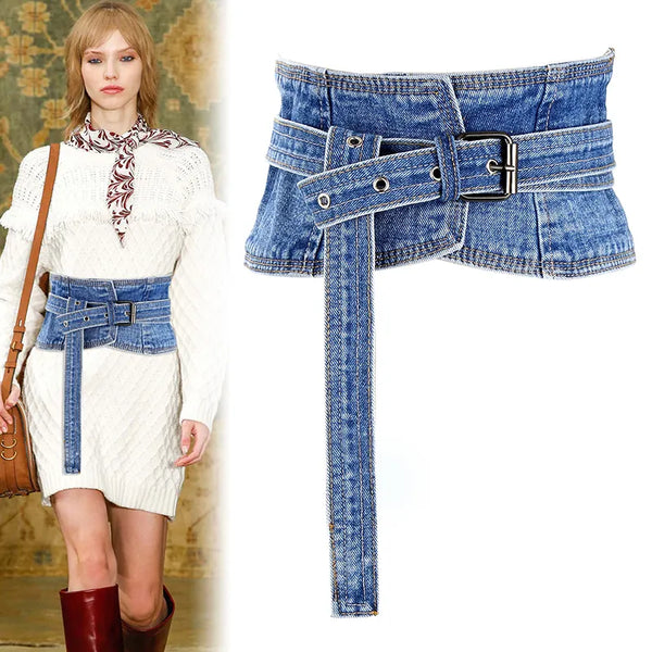 Trendy Denim Waist Buckle Belt - TrendsetterbyTracy Boutique