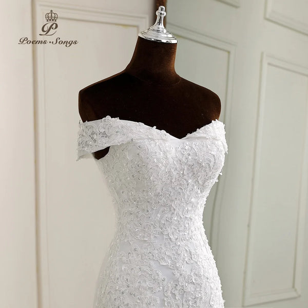Trendy Mermaid White Wedding Gown - TrendsetterbyTracy Boutique