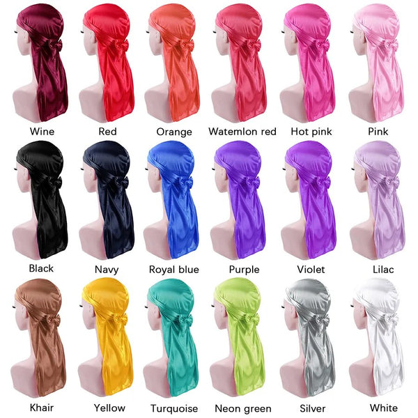 Trendy Silky Durags With Extra Long Tail - TrendsetterbyTracy Boutique