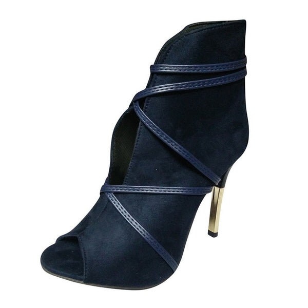 Trendy Open Toe Ankle Heel Boots - TrendsetterbyTracy Boutique