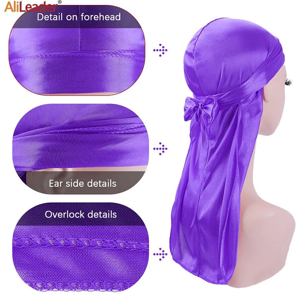 Trendy Silky Durags With Extra Long Tail - TrendsetterbyTracy Boutique