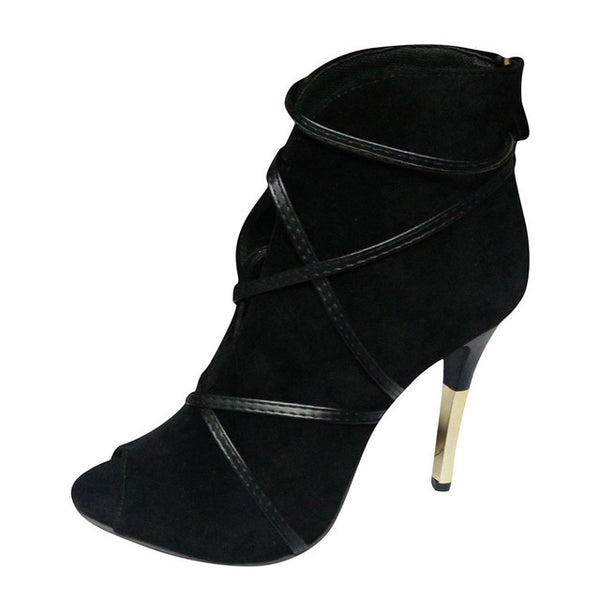 Trendy Open Toe Ankle Heel Boots - TrendsetterbyTracy Boutique