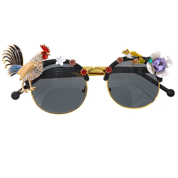 Trendy Cat Eye Chicken Design Sunglasses - TrendsetterbyTracy Boutique