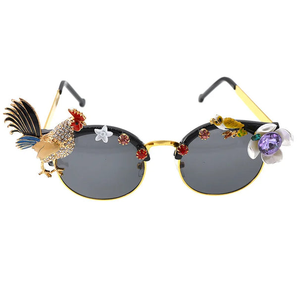 Trendy Cat Eye Chicken Design Sunglasses - TrendsetterbyTracy Boutique