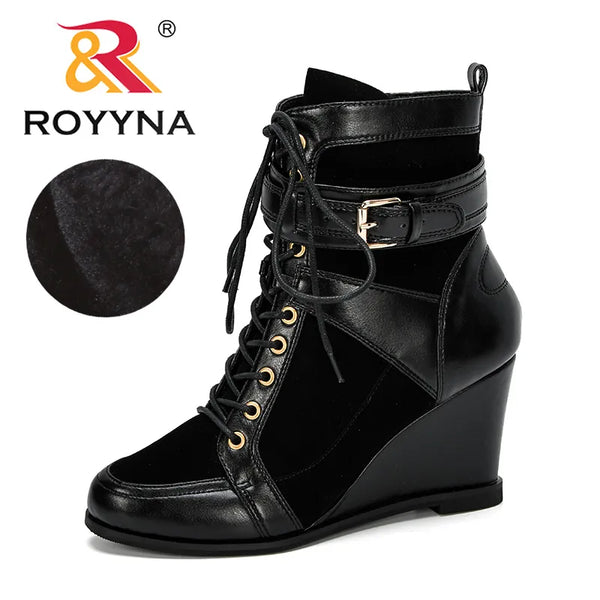 Trendy Round Toe High Heel Buckle Strap Booties - TrendsetterbyTracy Boutique