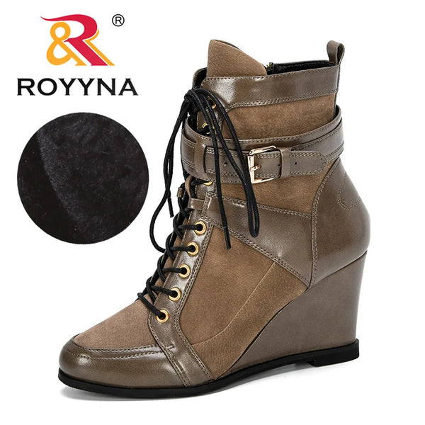 Trendy Round Toe High Heel Buckle Strap Booties - TrendsetterbyTracy Boutique