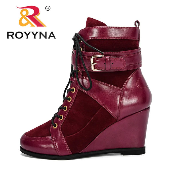 Trendy Round Toe High Heel Buckle Strap Booties - TrendsetterbyTracy Boutique