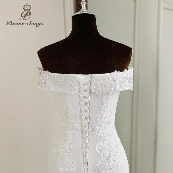 Trendy Mermaid White Wedding Gown - TrendsetterbyTracy Boutique