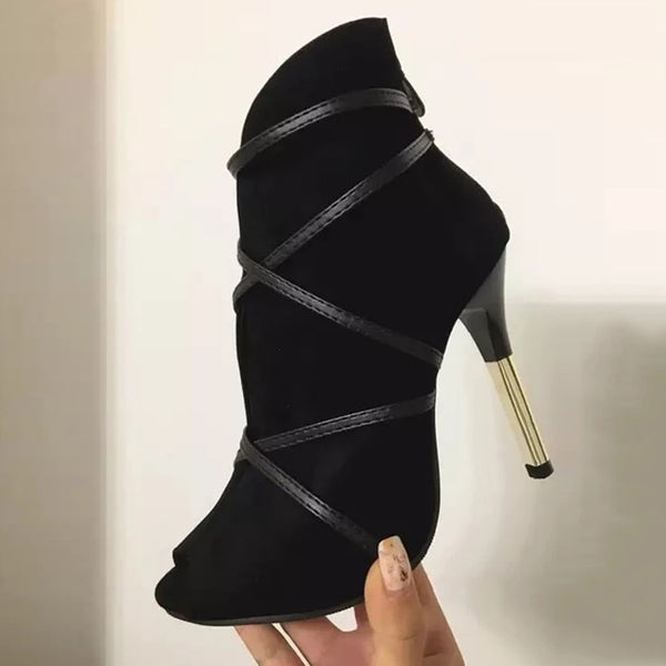 Trendy Open Toe Ankle Heel Boots - TrendsetterbyTracy Boutique