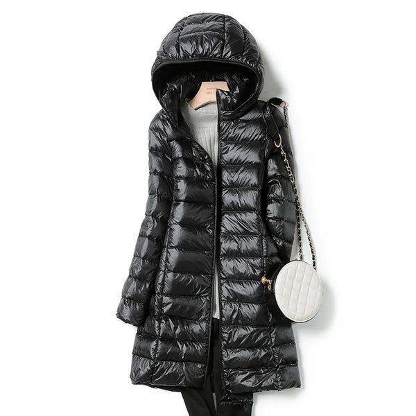 Trendy Puffer Long Jacket With Detachable Hood - TrendsetterbyTracy Boutique