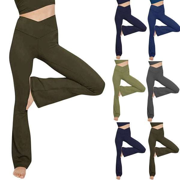 Trendy Yoga High Waist Flare Pants