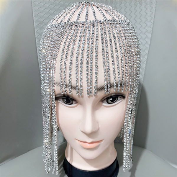 Trendy Full Rhinestone Tassel Wig - TrendsetterbyTracy Boutique