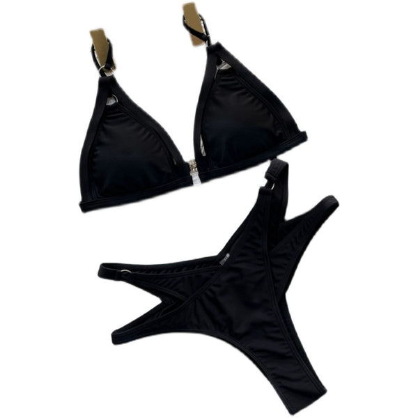 Trendy Black Hollow out Bikini Swimsuit - TrendsetterbyTracy Boutique