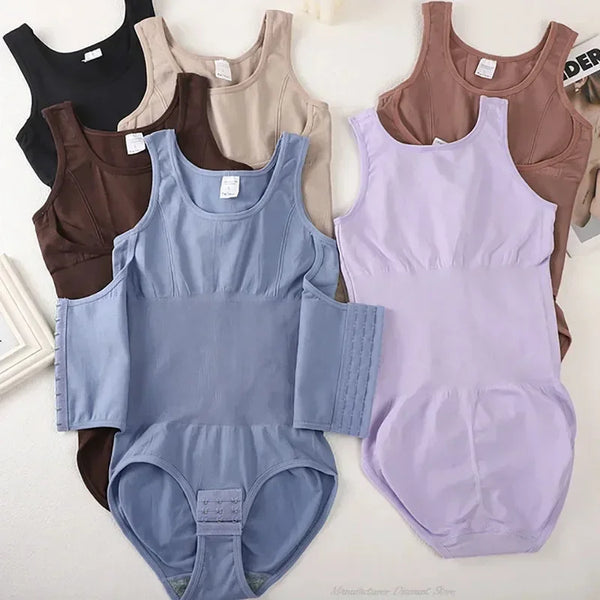 Trendy Bodysuit Shapewear With Zipper Belt
