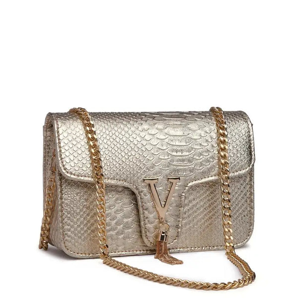 Trendy Crocodile Inspired Handbag Purse