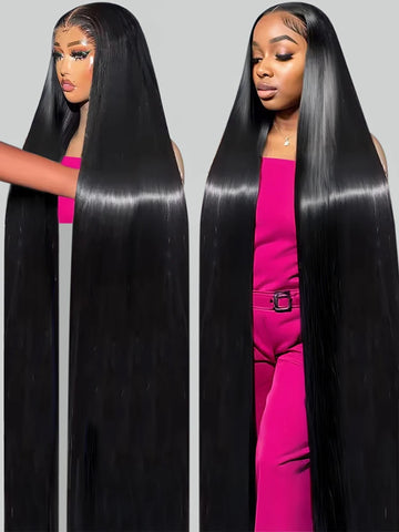 Trendy Human Egyptian Goddess Bone Straight Lace Wig