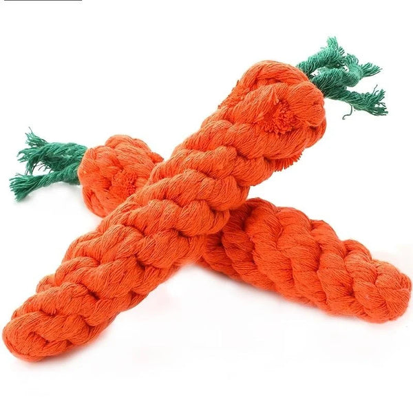 Trendy Carrot Shape Rope Dog Chew