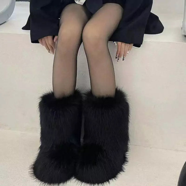 Trendy Faux Furry Fur Plush Boots - TrendsetterbyTracy Boutique