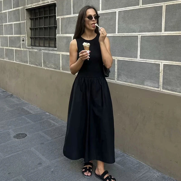 Trendy Casual Long Chic Tank Maxi Dress