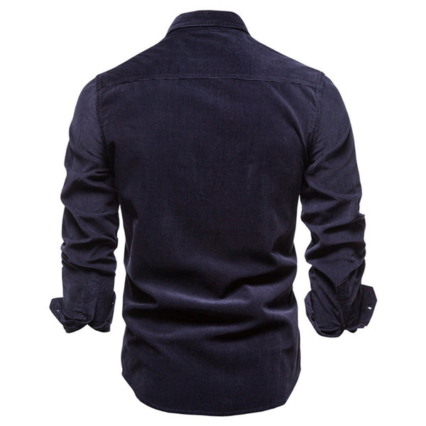 Trendy 100% Cotton Men's Casual Solid Color Shirt - TrendsetterbyTracy Boutique