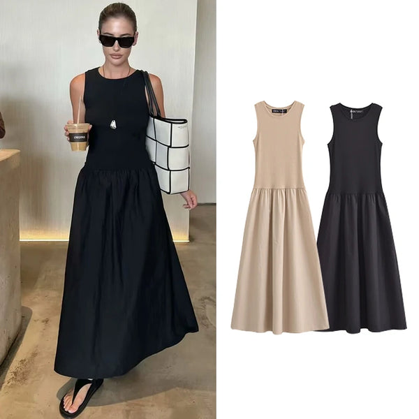 Trendy Casual Long Chic Tank Maxi Dress