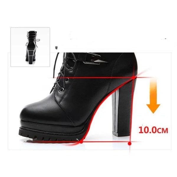 Trendy High Heel Ankle Retro Punk Boots - TrendsetterbyTracy Boutique