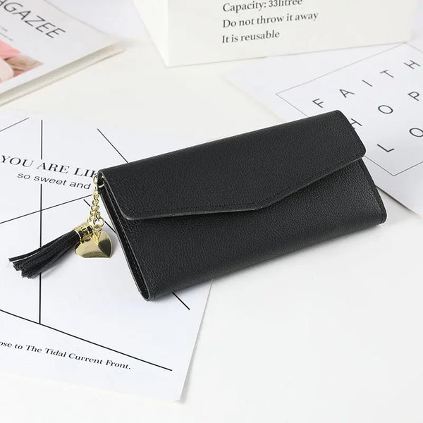 Trendy Fold Wallet With Coin Pocket And Tassle
