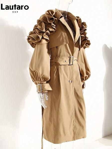 Trendy Long Trench Coat With Belt - TrendsetterbyTracy Boutique