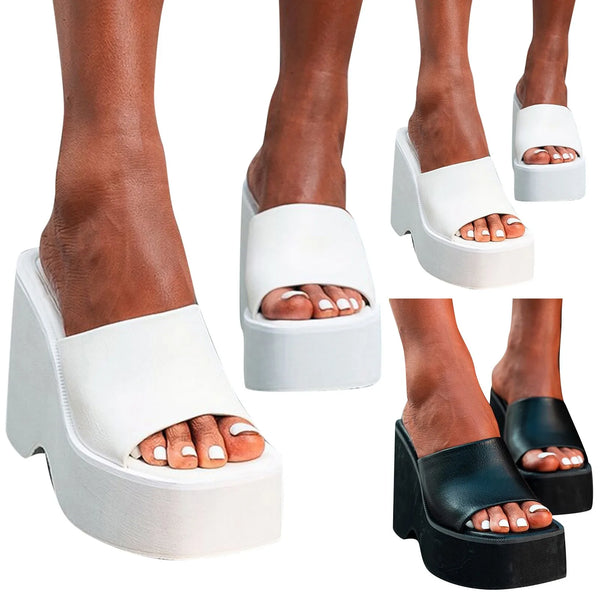 Trendy High Platform Heel Pump Sandals