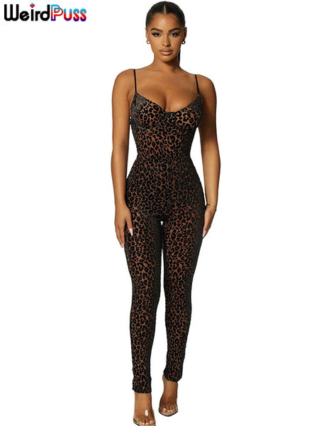 Trendy Leopard Print Sleeveless Backless Jumpsuit - TrendsetterbyTracy Boutique