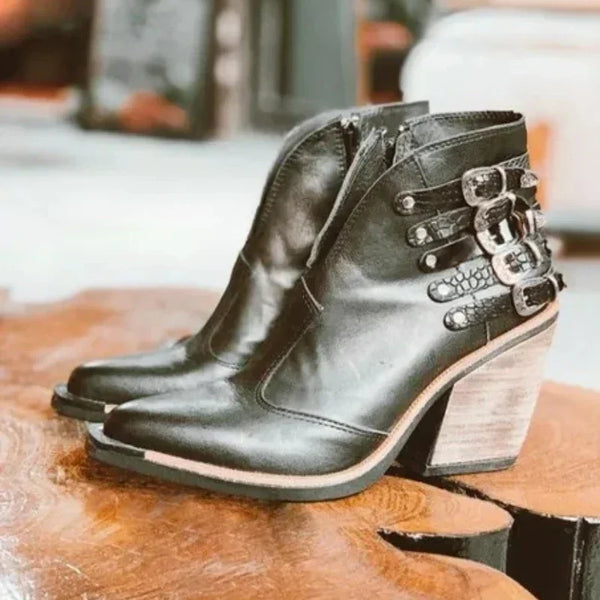 Trendy Waterproof Slip On Short Heel Boots