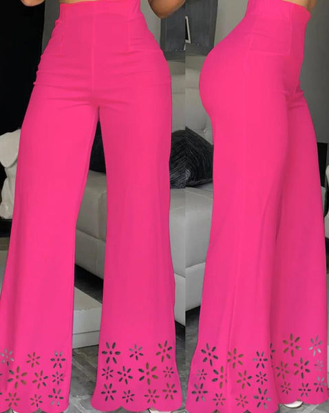 Trendy High Waist Wide Leg Bootcut Pants - TrendsetterbyTracy Boutique