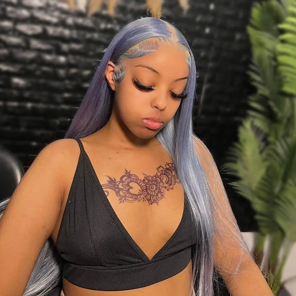 Trendy Remy Transparent Silver/ Gray Lace Frontal Wig - TrendsetterbyTracy Boutique
