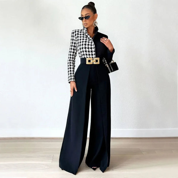 Trendy Wide Leg Asymmetric High Waisted Pants