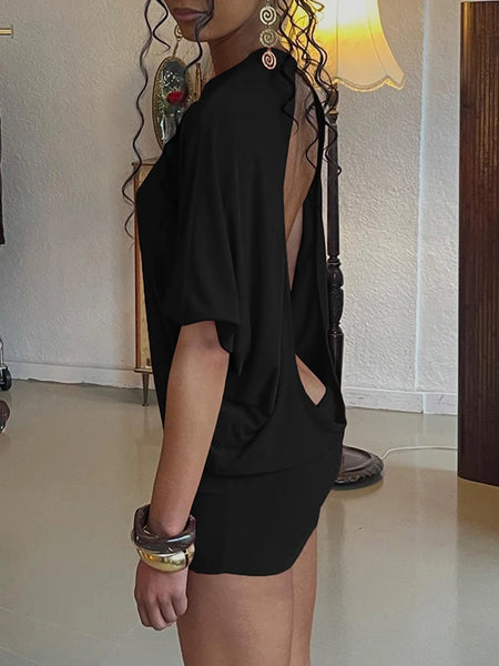 Trendy Backless Mini Party Dress