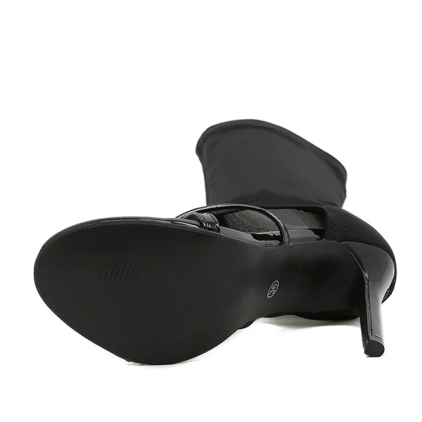 Trendy Hollow Out Boot Inspired Heels