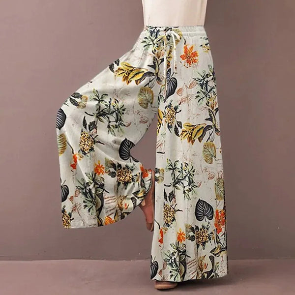 Trendy Bohemian Wide Leg Floral Pants