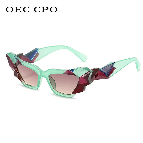 Trendy Retro Mosaic Style Sunglasses