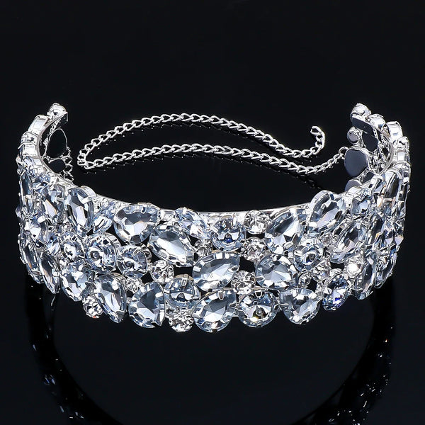 Trendy Bedazzled Necklace And Bangle Set
